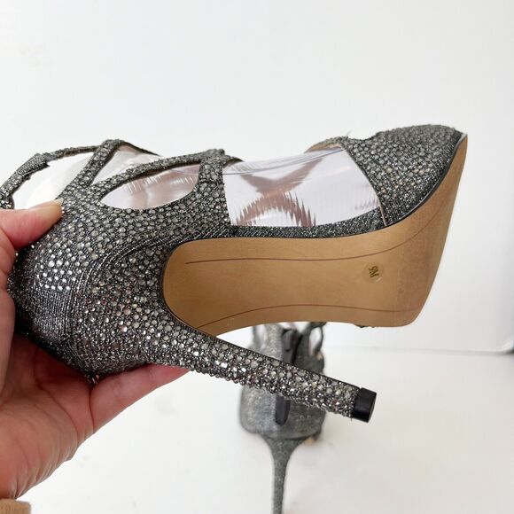 INC. International Concepts Kaffe2 Silver Rhinestone Pumps Pointed Toe Sz 9 NWOB - Picture 14 of 15